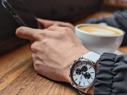 Beyond Boring Watch Co. White and Black Chronograph - Angler's Pro Tackle & Outdoors