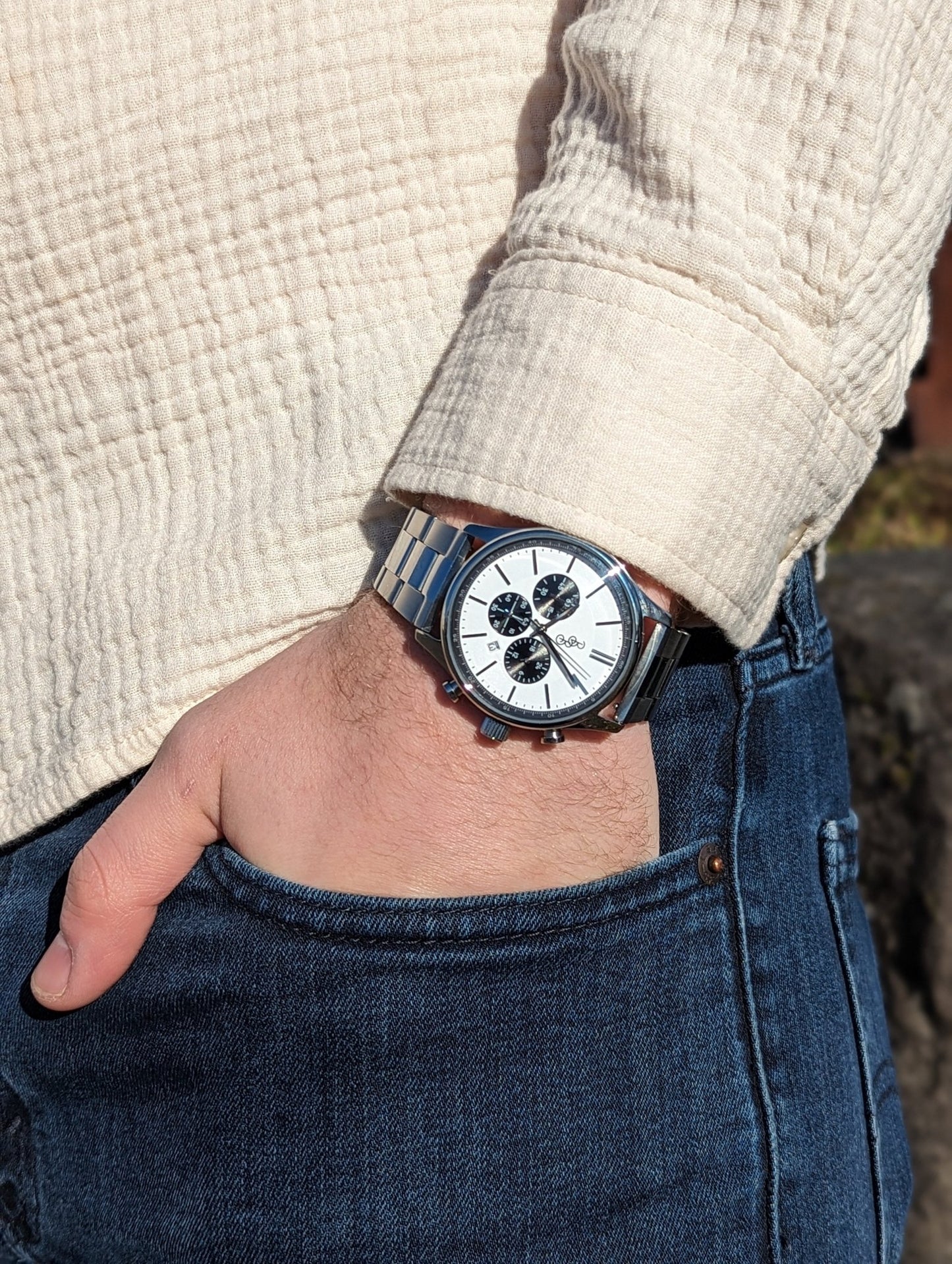 Beyond Boring Watch Co. White and Black Chronograph - Angler's Pro Tackle & Outdoors