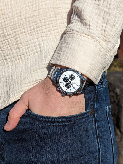 Beyond Boring Watch Co. White and Black Chronograph - Angler's Pro Tackle & Outdoors