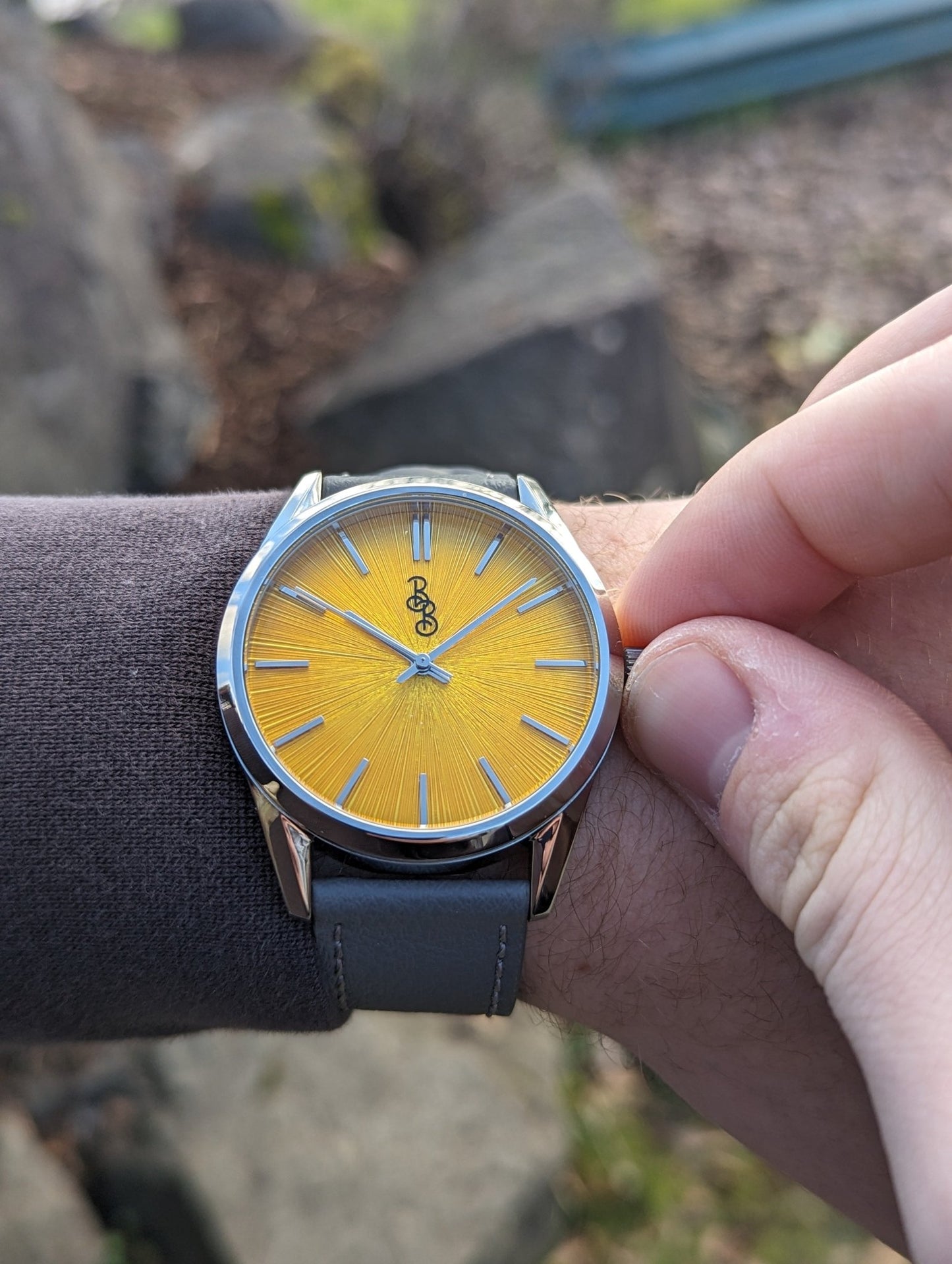 Beyond Boring Watch Co. Yellow Sunburst Watch - Angler's Pro Tackle & Outdoors