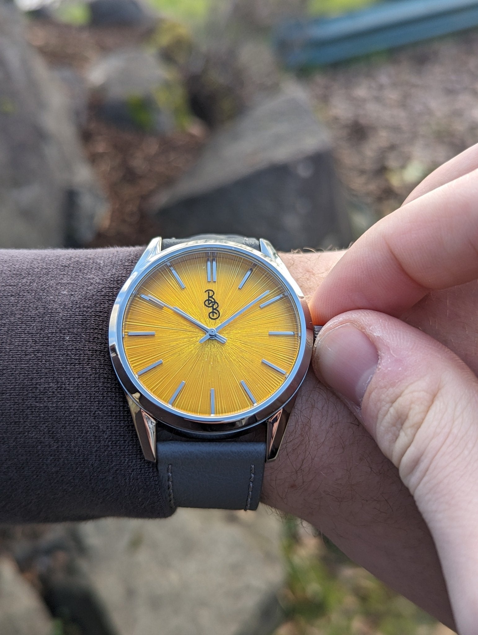 Beyond Boring Watch Co. Yellow Sunburst Watch - Angler's Pro Tackle & Outdoors