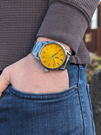 Beyond Boring Watch Co. Yellow Sunburst Watch - Angler's Pro Tackle & Outdoors