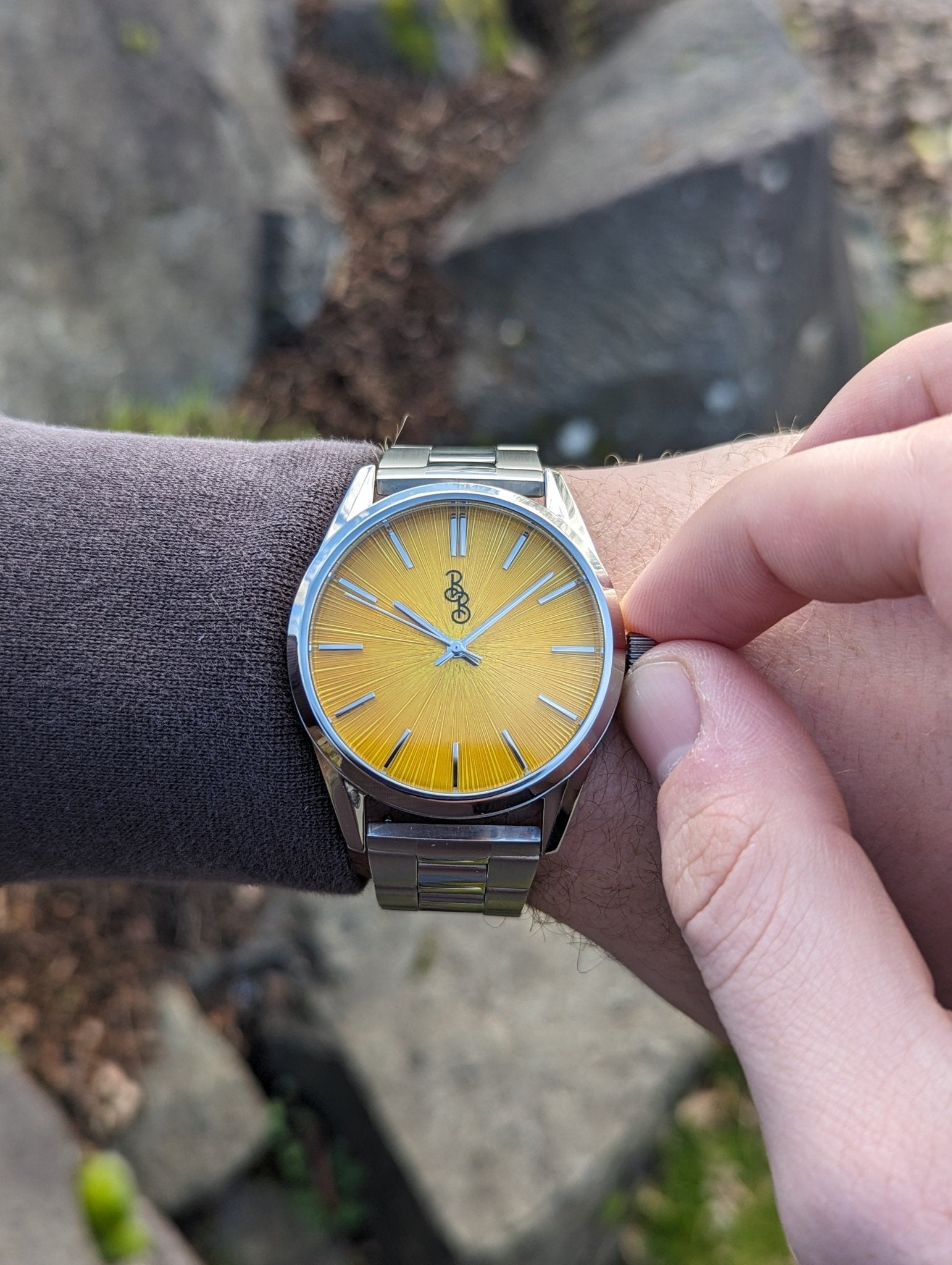 Beyond Boring Watch Co. Yellow Sunburst Watch - Angler's Pro Tackle & Outdoors