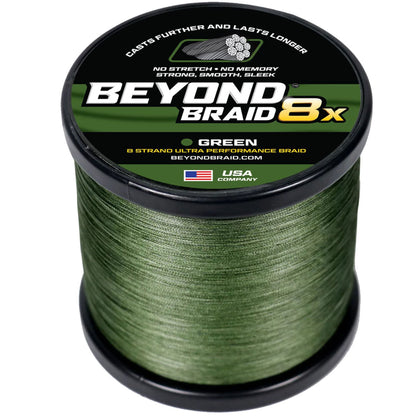 Beyond Braid - 8 Strand Braided Fishing Line Series - Super Sleek & Smooth Braided Fishing Line - High Performance Fishing Line For Saltwater & Freshwater - Angler's Pro Tackle & Outdoors