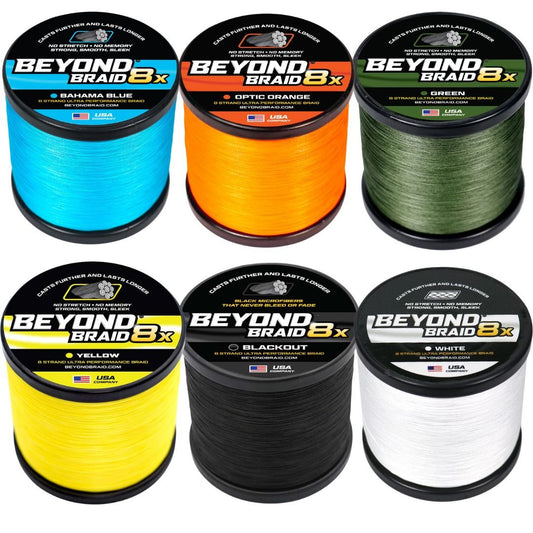 Beyond Braid - 8 Strand Braided Fishing Line Series - Super Sleek & Smooth Braided Fishing Line - High Performance Fishing Line For Saltwater & Freshwater - Angler's Pro Tackle & Outdoors