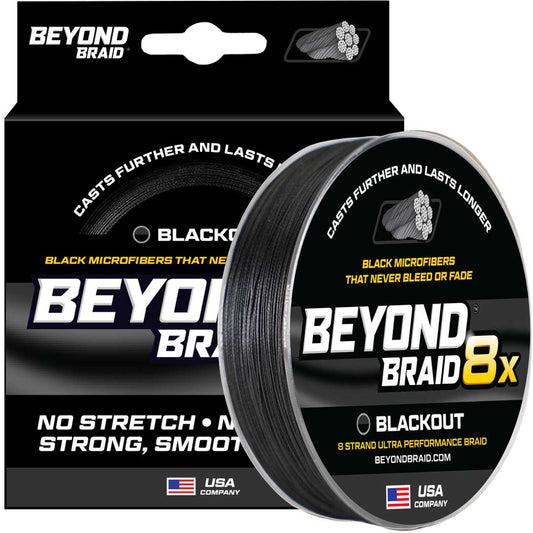 Beyond Braid - Blackout 8X NO FADE BRAID - Ultra Performance 8 Strand - Angler's Pro Tackle & Outdoors