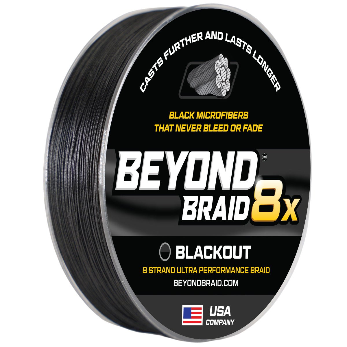 Beyond Braid - Blackout 8X NO FADE BRAID - Ultra Performance 8 Strand - Angler's Pro Tackle & Outdoors
