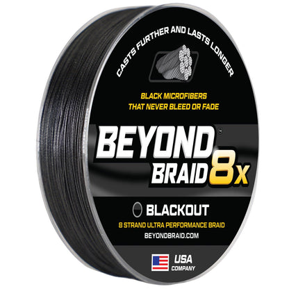 Beyond Braid - Blackout 8X NO FADE BRAID - Ultra Performance 8 Strand - Angler's Pro Tackle & Outdoors