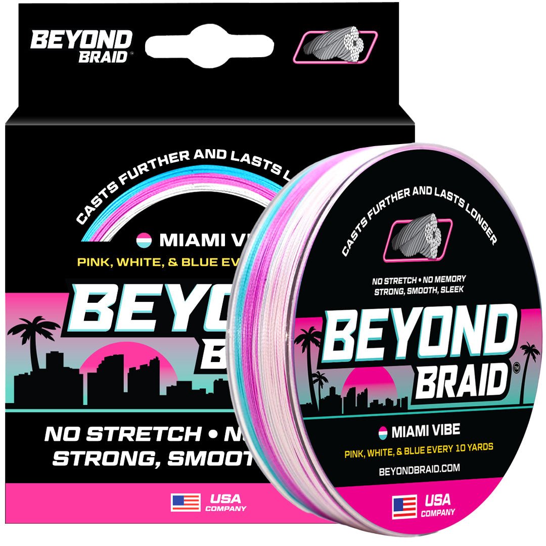 Beyond Braid - Miami Vibe - Pink, White, & Blue - Angler's Pro Tackle & Outdoors