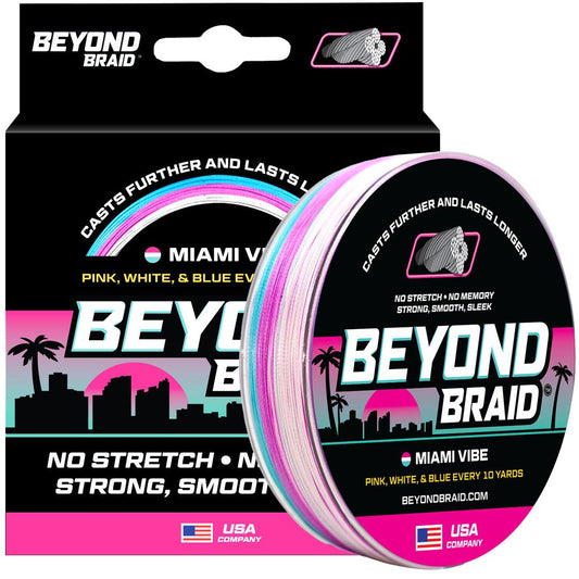 Beyond Braid - Miami Vibe - Pink, White, & Blue - Angler's Pro Tackle & Outdoors
