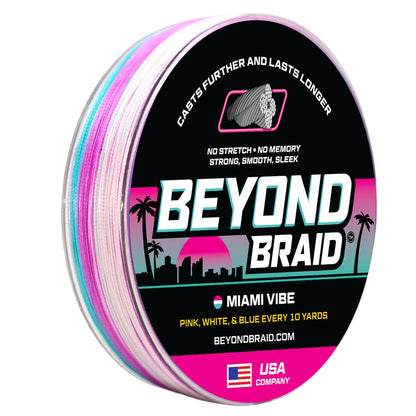 Beyond Braid - Miami Vibe - Pink, White, & Blue - Angler's Pro Tackle & Outdoors