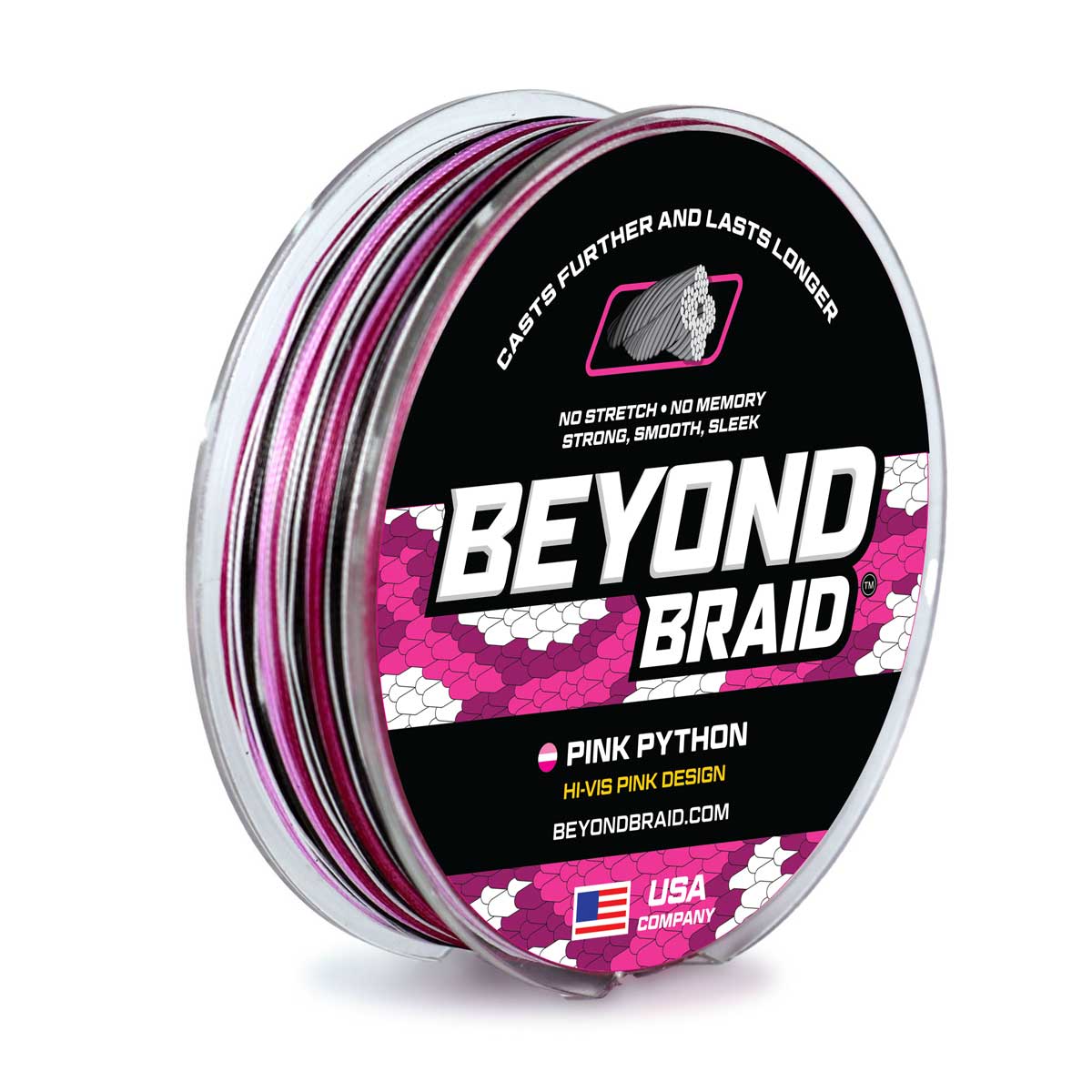 Beyond Braid - Pink Python Hi - Vis Braid - Angler's Pro Tackle & Outdoors