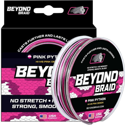 Beyond Braid - Pink Python Hi - Vis Braid - Angler's Pro Tackle & Outdoors