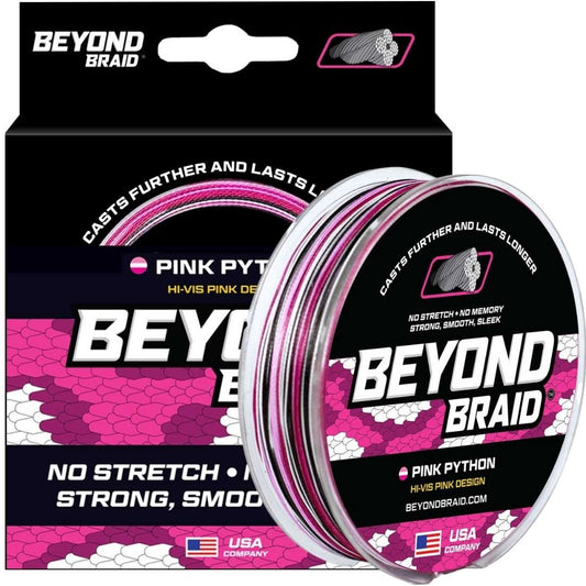 Beyond Braid - Pink Python Hi - Vis Braid - Angler's Pro Tackle & Outdoors
