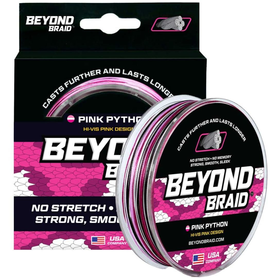 Beyond Braid - Pink Python Hi - Vis Braid - Angler's Pro Tackle & Outdoors