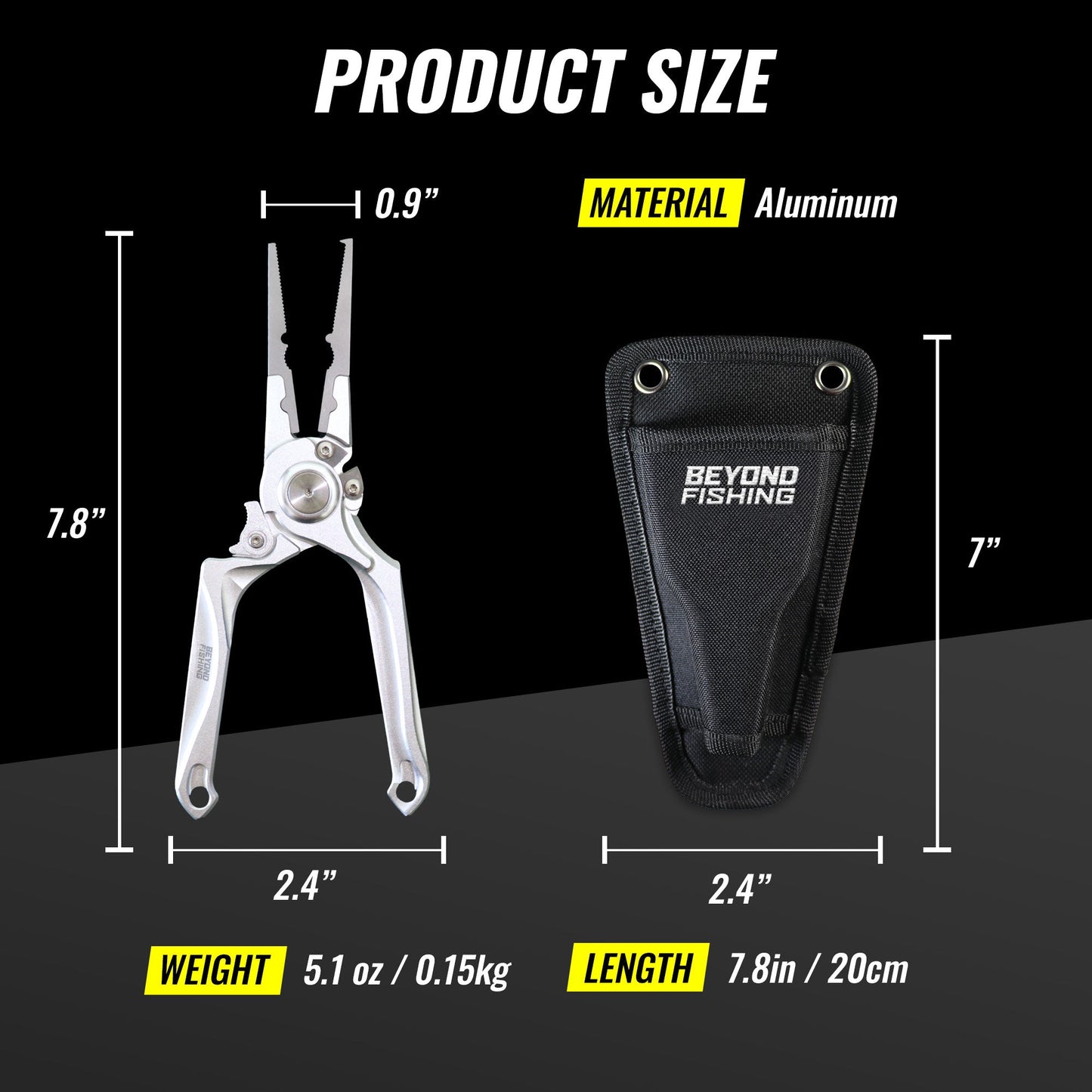 Beyond Braid Pro Aluminum Series 8" Inch Pliers - Angler's Pro Tackle & Outdoors