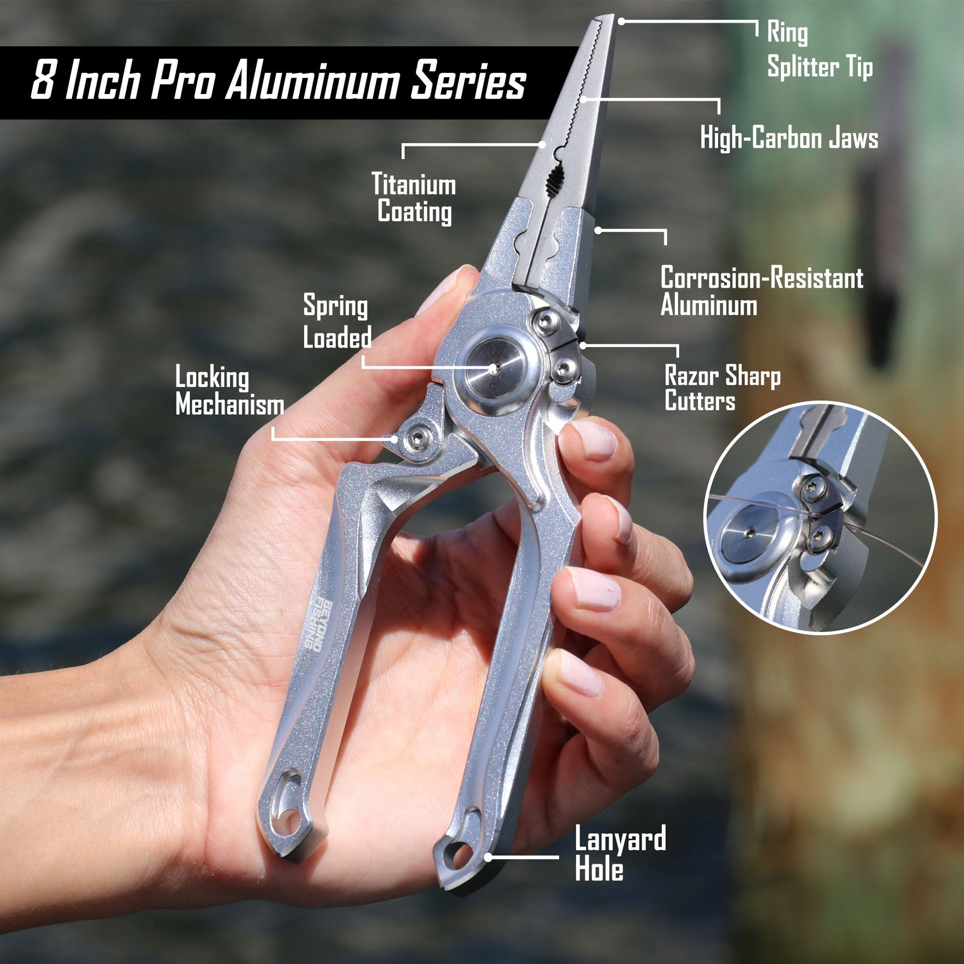 Beyond Braid Pro Aluminum Series 8" Inch Pliers - Angler's Pro Tackle & Outdoors