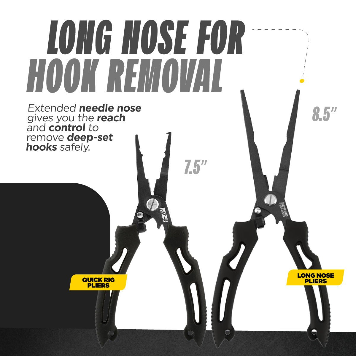 Beyond Fishing 8.5” Long Nose Fishing Pliers - Angler's Pro Tackle & Outdoors