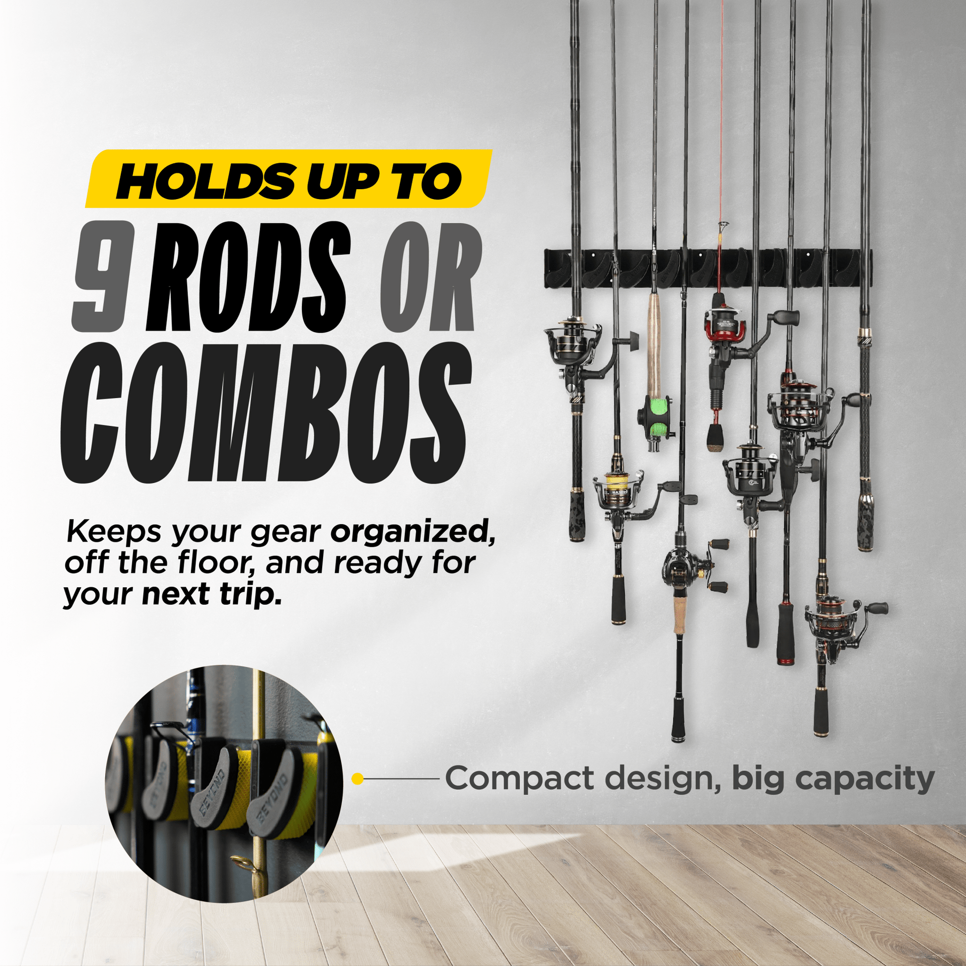 Beyond Fishing GripLock Vertical Fishing Rod Rack - Angler's Pro Tackle & Outdoors