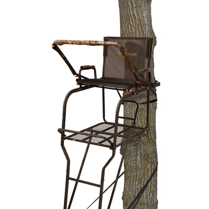 Big Game Hunter HD 1.5 Deer Hunting Ladder Climbing Tree Stand w/Extra Wide Seat - Angler's Pro Tackle & Outdoors