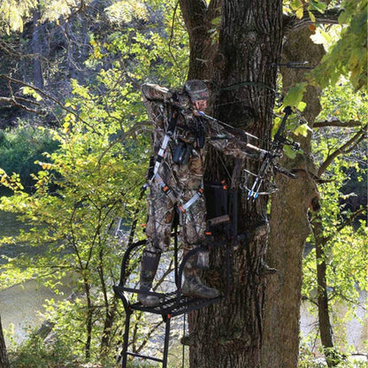 Big Game Hunter HD 1.5 Deer Hunting Ladder Climbing Tree Stand w/Extra Wide Seat - Angler's Pro Tackle & Outdoors