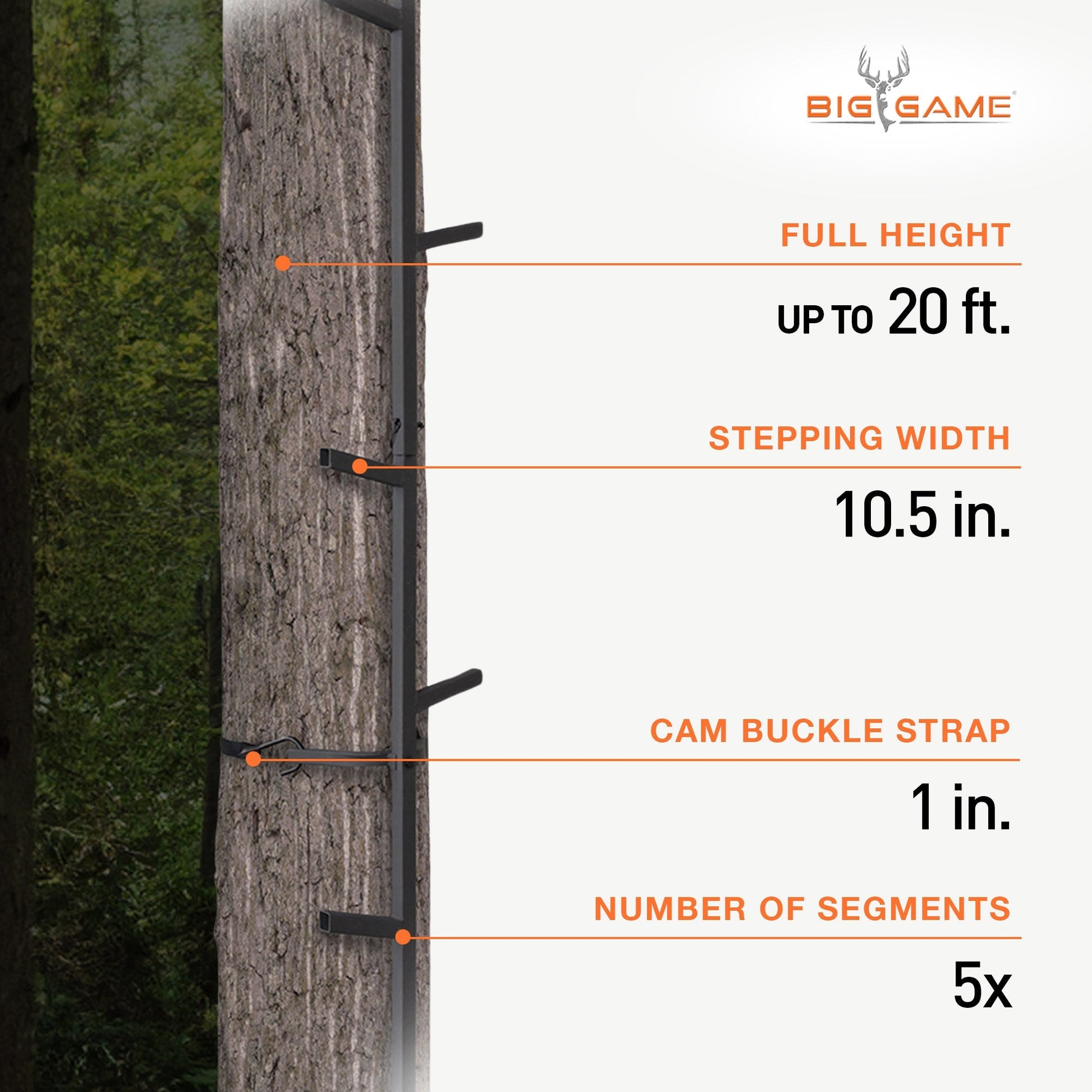 Big Game Quick Stick Climbing Sticks, Tree Climbing Hunting Gear for Deer Stands - Angler's Pro Tackle & Outdoors