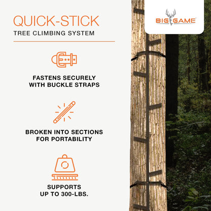 Big Game Quick Stick Climbing Sticks, Tree Climbing Hunting Gear for Deer Stands - Angler's Pro Tackle & Outdoors