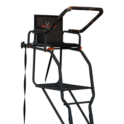 Big Game Striker XL 17.5' Ladder Treestand with Flip - Back Seat and Rail, Black - Angler's Pro Tackle & Outdoors