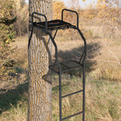 Big Game The Warrior Pro 1 Person Deer Hunting Ladder Climbing Tree Stand, Black - Angler's Pro Tackle & Outdoors