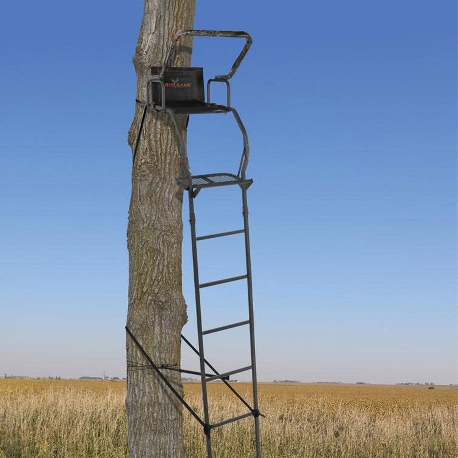 Big Game Warrior DXT 17 Foot 1 Person Deer Hunting Ladder Climbing Tree Stand - Angler's Pro Tackle & Outdoors