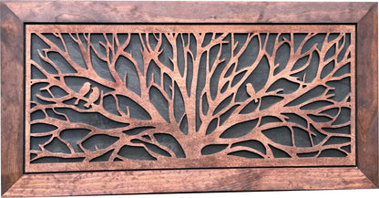 Bellewood Designs - Large Hidden Gun Storage Cabinet Tree of Life Wall Decor - Birds In a Tree Concealed Gun Cabinet