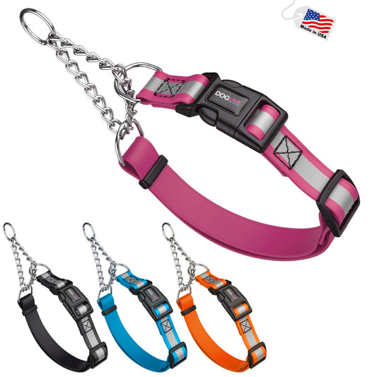 Dogline Reflective Biothane Martingale Collar with Quick Release Buckle