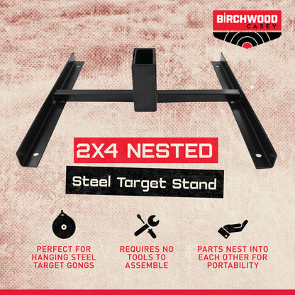 Birchwood Casey 49024 Heavy Duty 2 x 4 Nested Steel Shooting Gong Target Stand - Angler's Pro Tackle & Outdoors