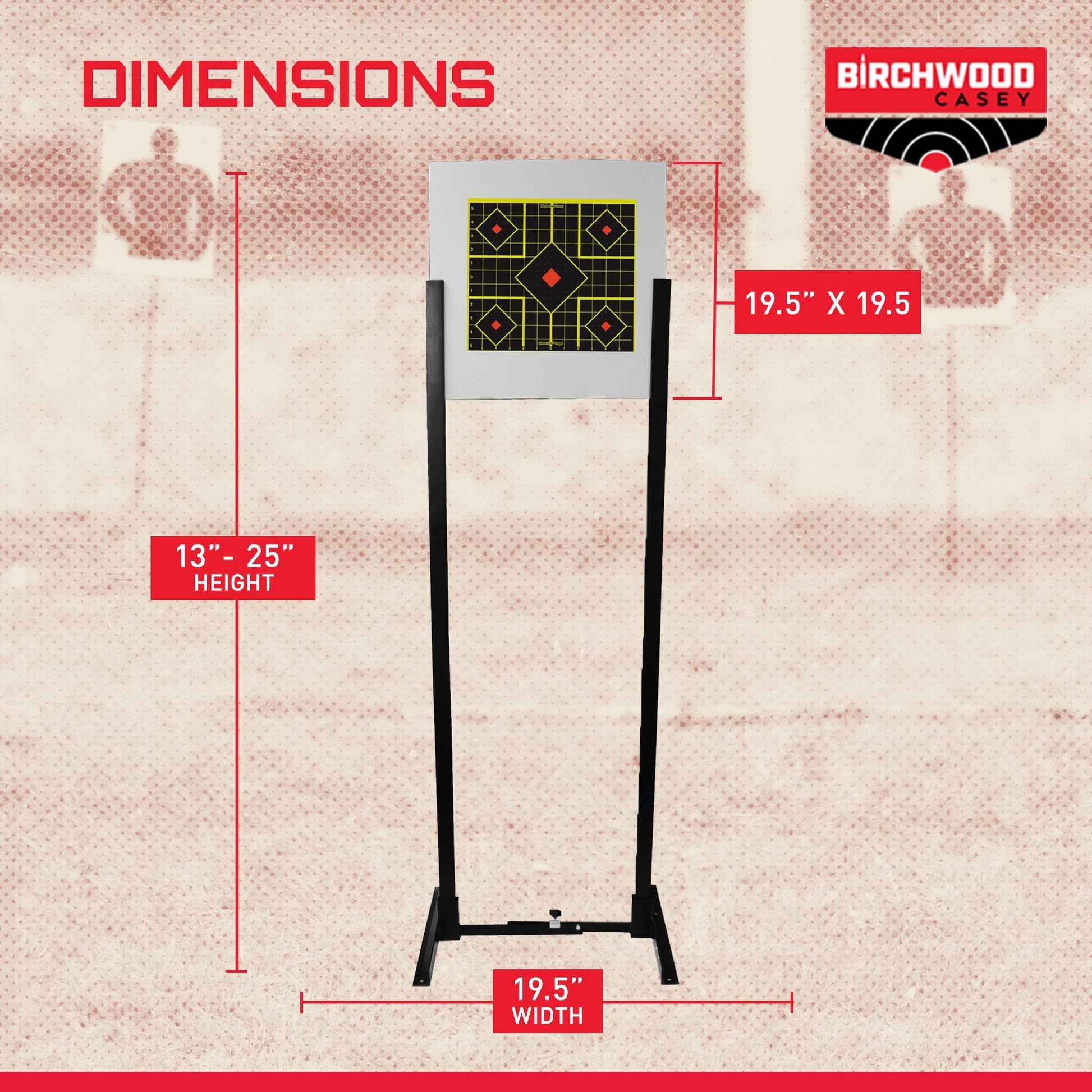 Birchwood Casey Adjustable Target Stand Kit with 6 Uprights and 1 Target Backer - Angler's Pro Tackle & Outdoors