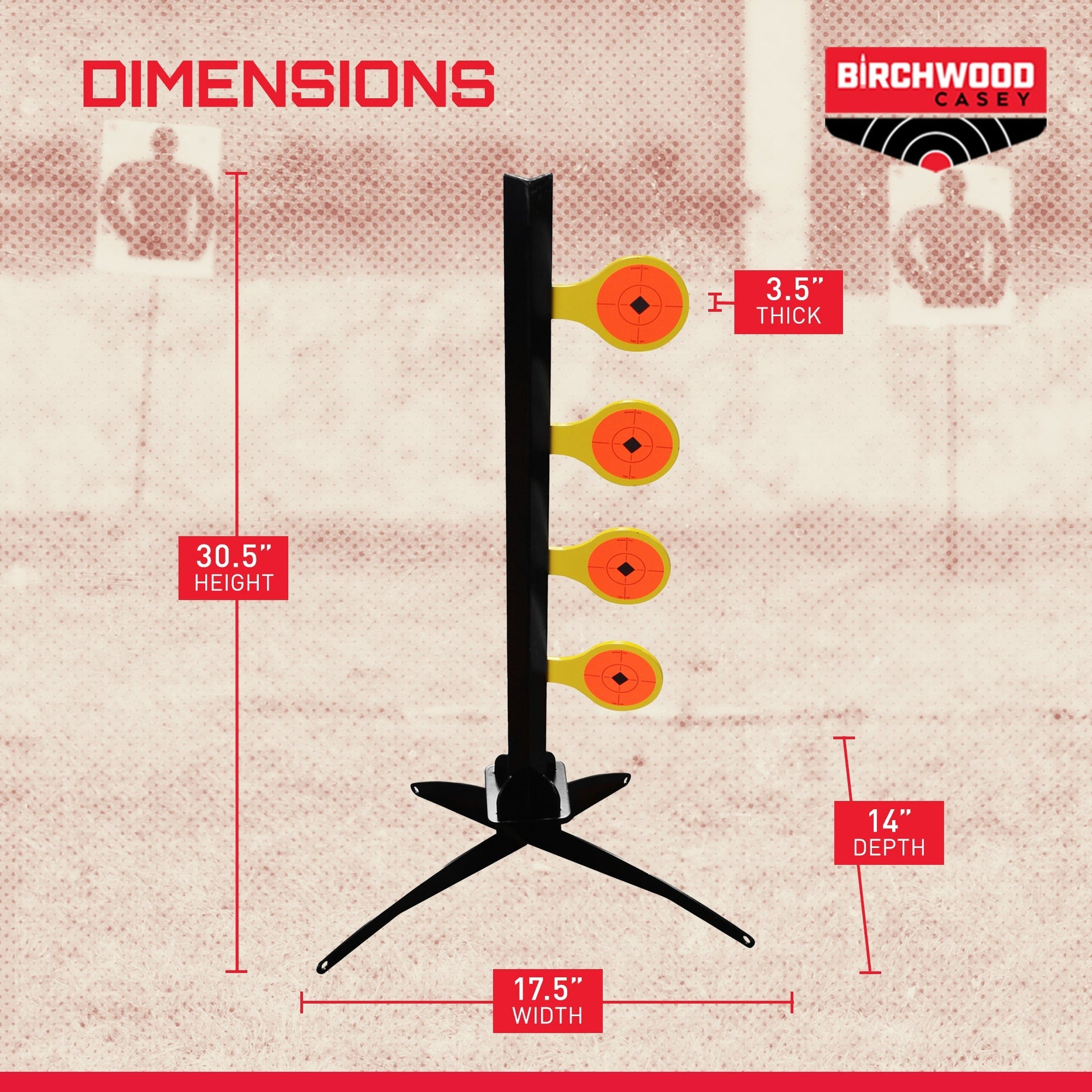 Birchwood Casey World of Targets 0.22 Rimfire Gun Dueling Tree Shooting Target - Angler's Pro Tackle & Outdoors