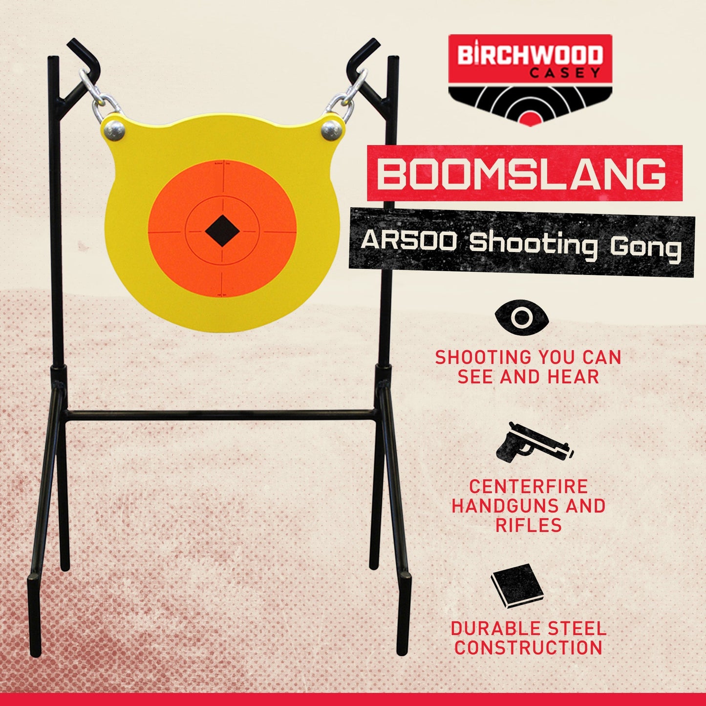 Birchwood Casey World of Targets Boomslang AR500 Centerfire Shooting Target Gong - Angler's Pro Tackle & Outdoors