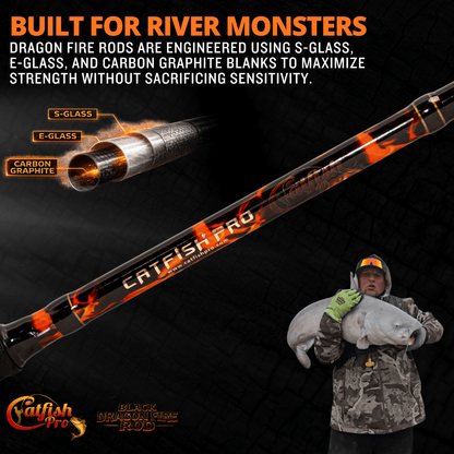 Catfish Pro Black Dragon Fire Casting Rod
