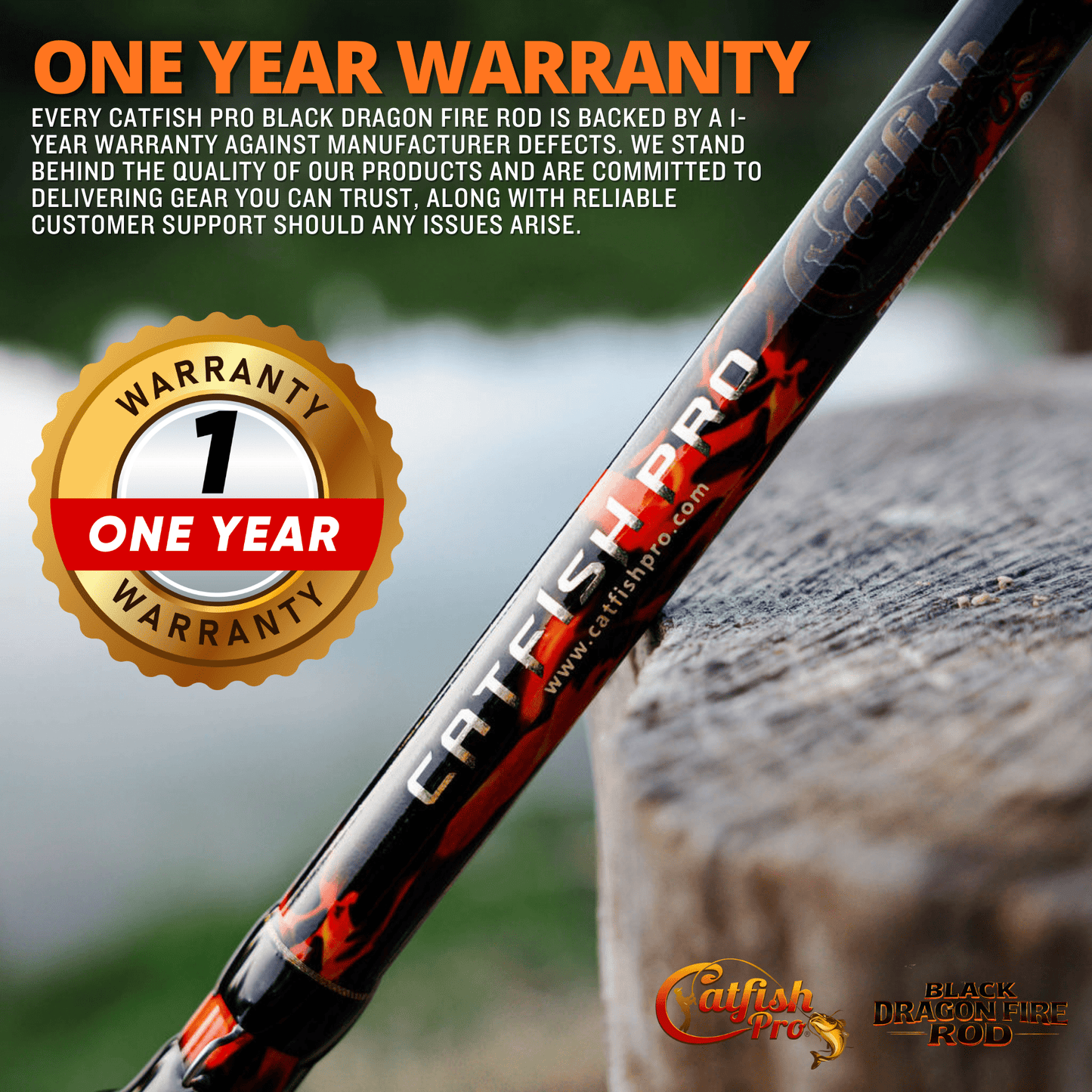 Catfish Pro Black Dragon Fire Casting Rod