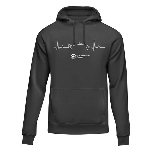 Outdoorzees Fishing Cardiogram Unisex Hoodie