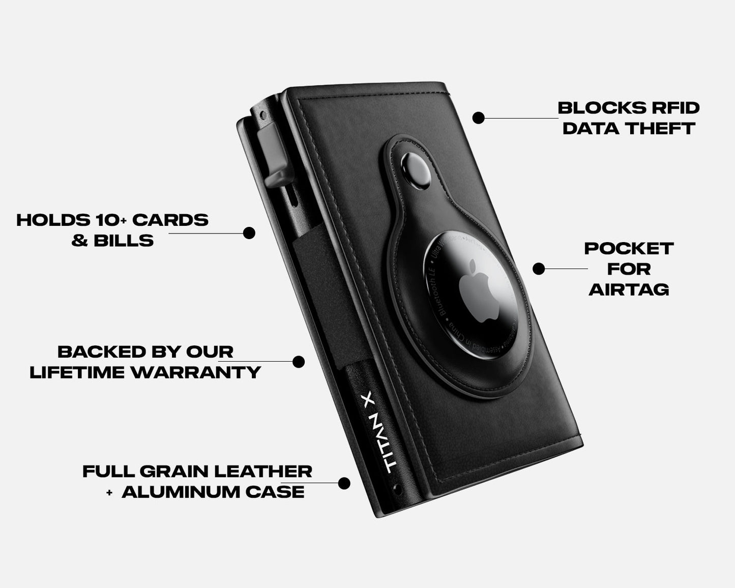 TITAN X Airtag Trifold Edition