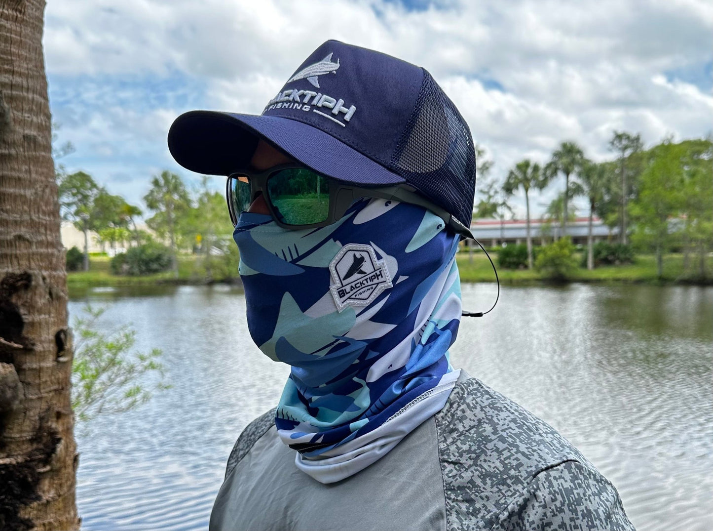 BlacktipH Light Blue Performance Face Shield - Angler's Pro Tackle & Outdoors