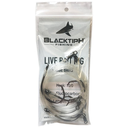 BlacktipH Live Bait Rigs with 10/0 Black Nickel Circle Hook and Premium Rosco Swivel - Angler's Pro Tackle & Outdoors