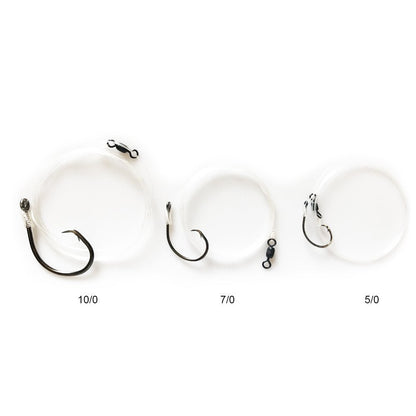 BlacktipH Live Bait Rigs with 7/0 Black Nickel Circle Hook and Premium Rosco Swivel - Medium 5 Pack - Angler's Pro Tackle & Outdoors