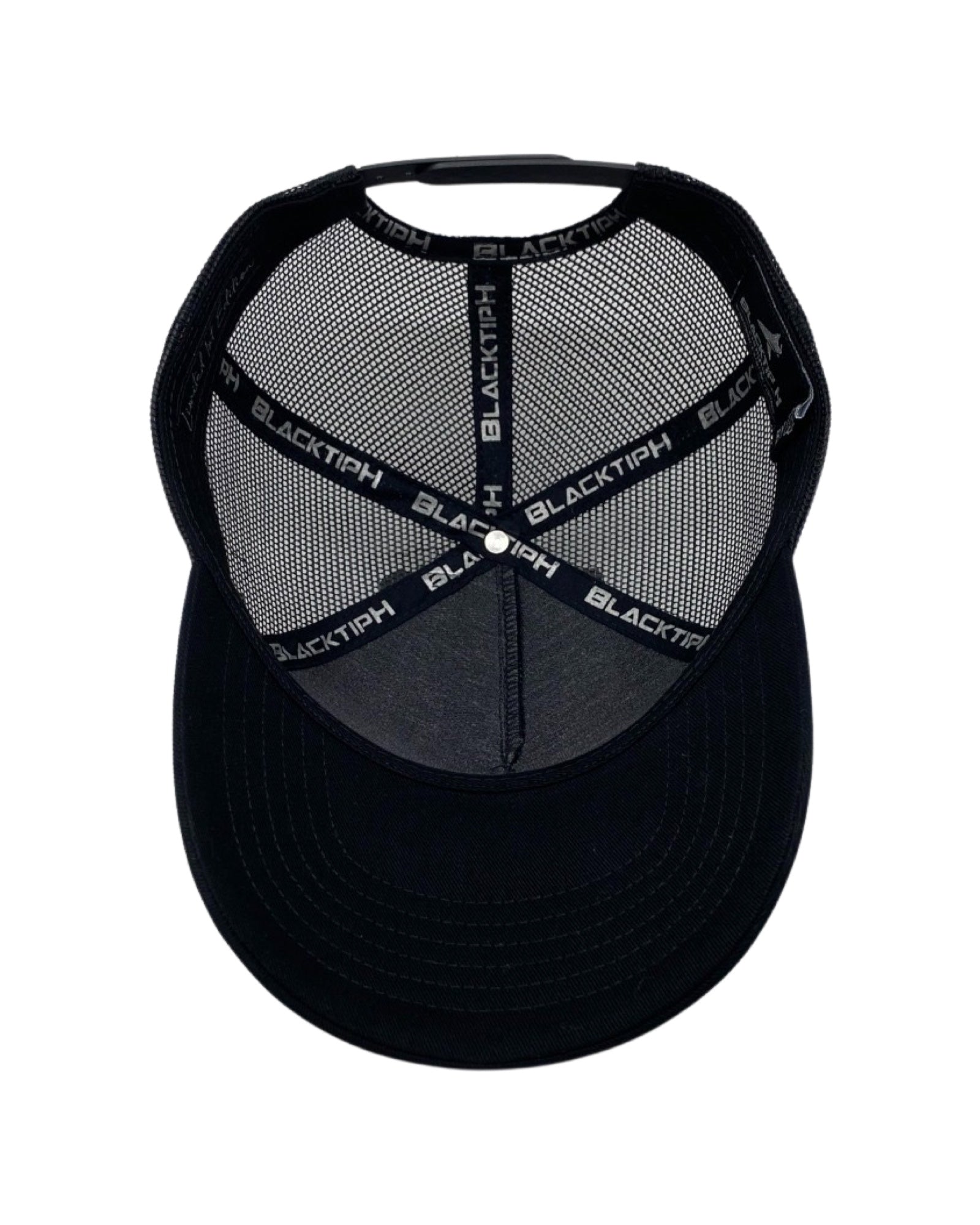 BlacktipH Midnight Black Embroidered Snapback 2.0 - Angler's Pro Tackle & Outdoors