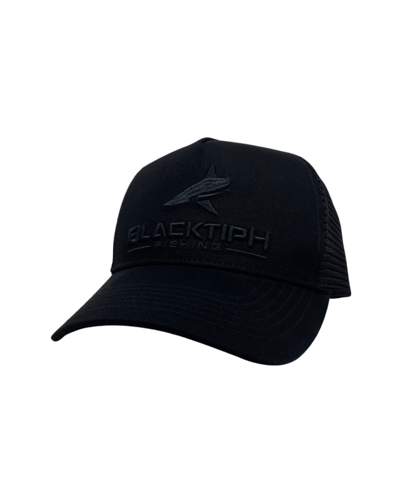 BlacktipH Midnight Black Embroidered Snapback 2.0 - Angler's Pro Tackle & Outdoors