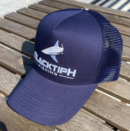 BlacktipH Navy Embroidered Snapback 2.0 - Angler's Pro Tackle & Outdoors