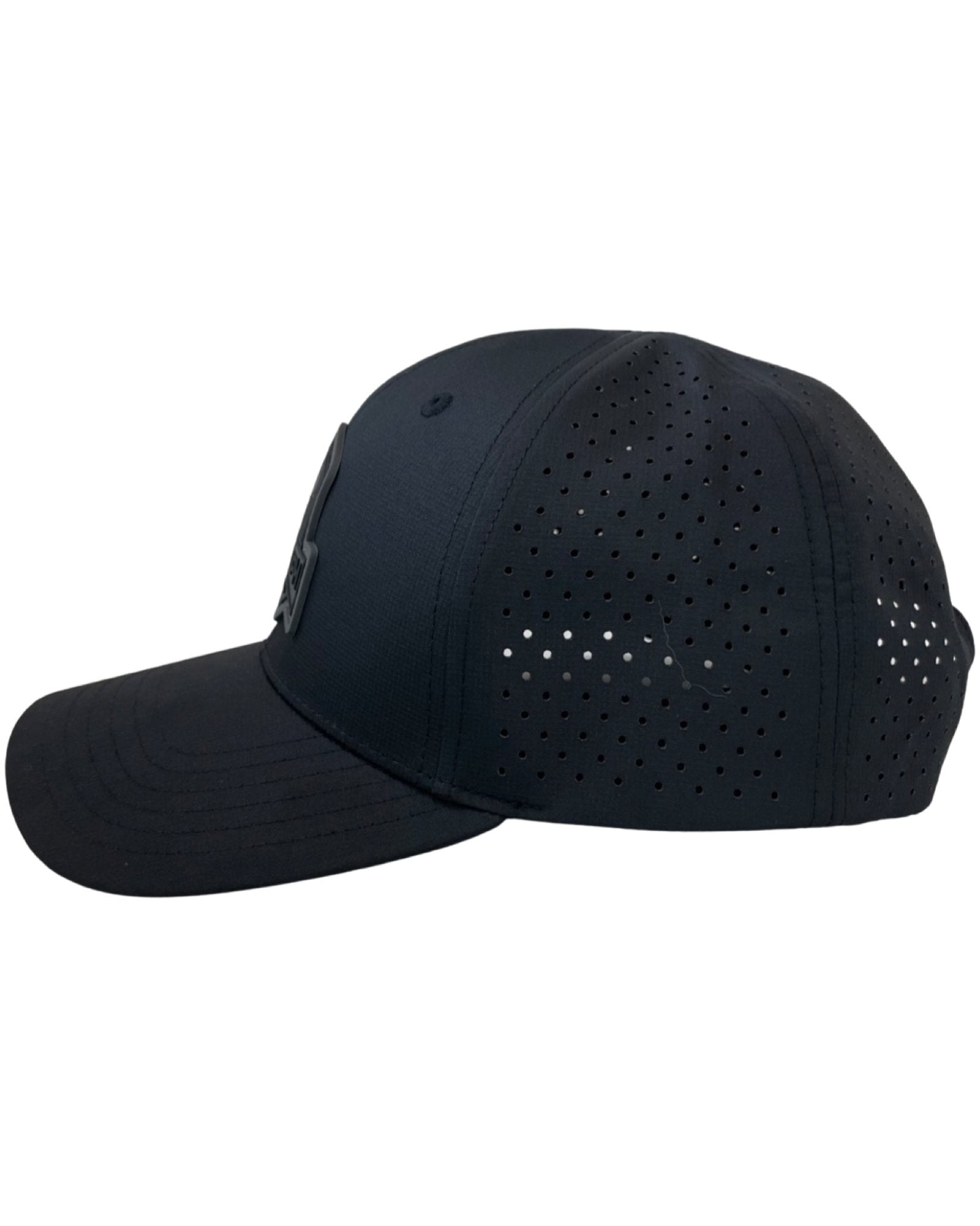 BlacktipH PVC Midnight Black Performance Snapback Hat - Angler's Pro Tackle & Outdoors