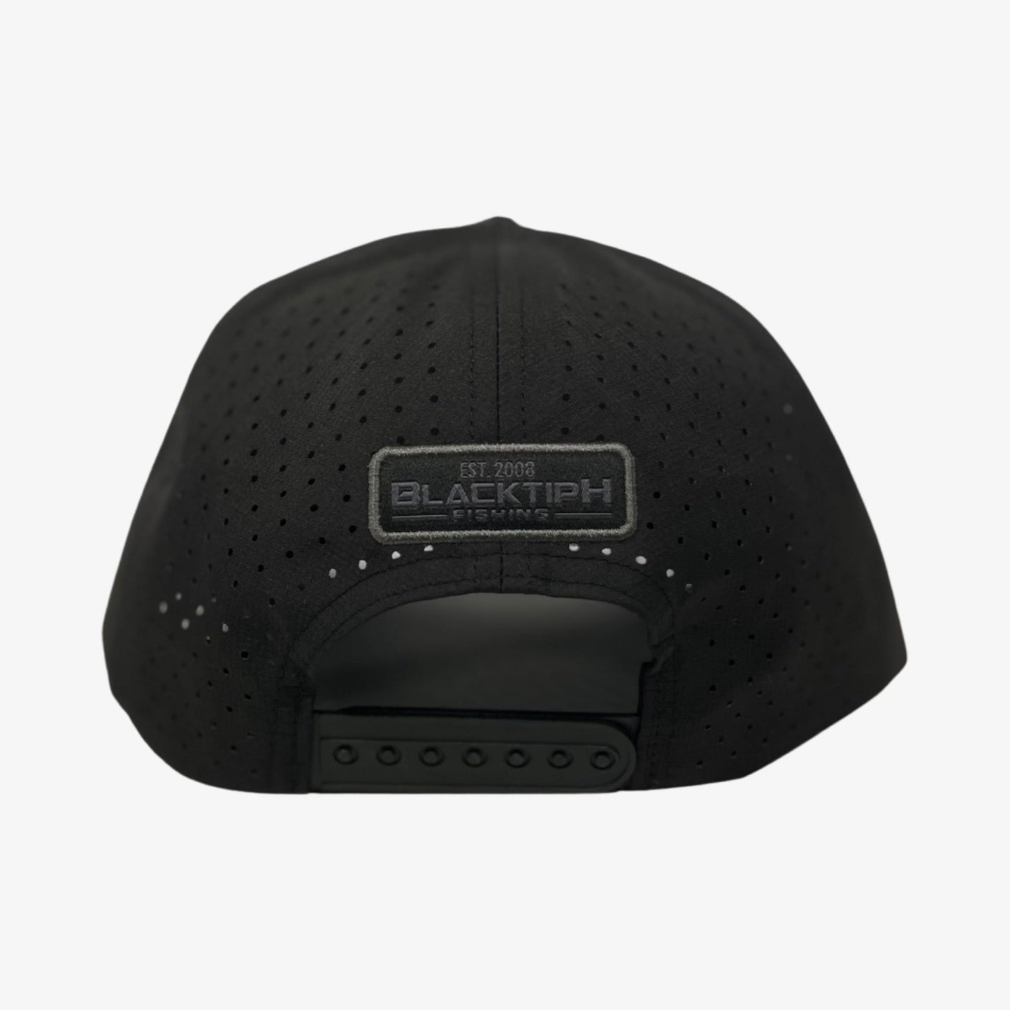 BlacktipH PVC Midnight Black Performance Snapback Hat - Angler's Pro Tackle & Outdoors