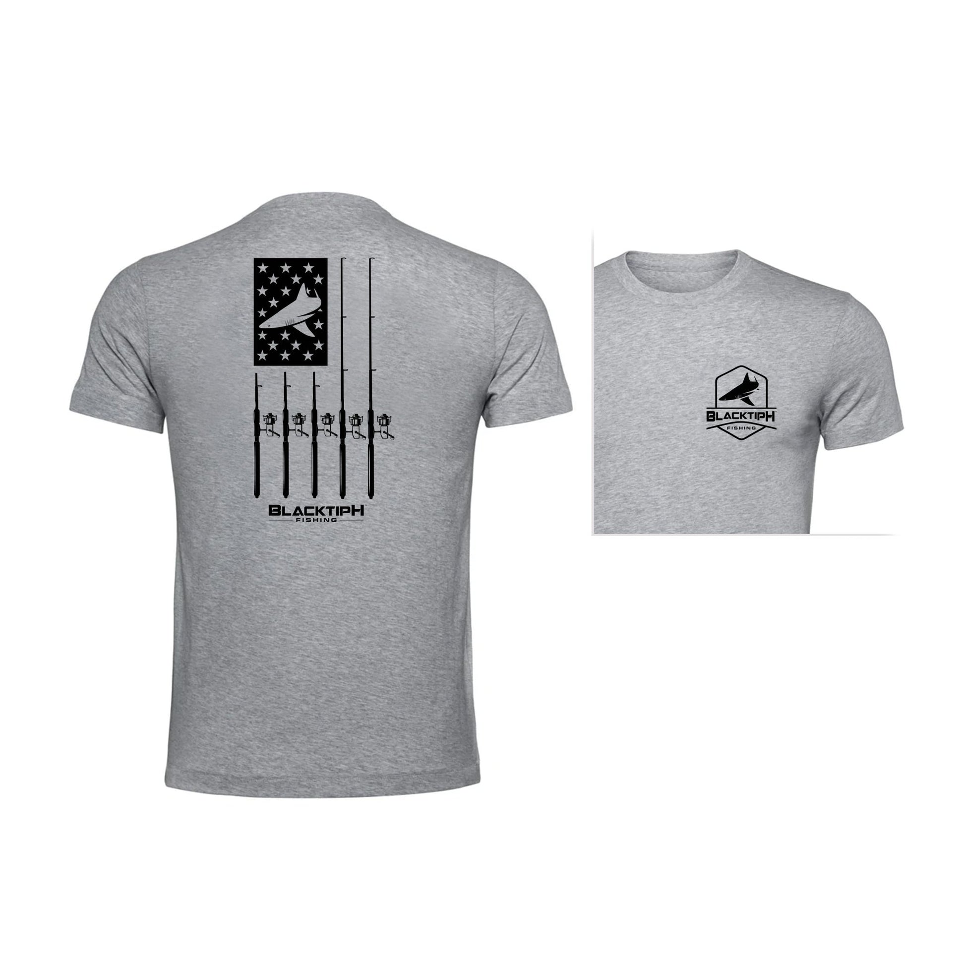 BlacktipH "Reels & Rods" with Polyblend Fabric Lifestyle T-Shirt - Angler's Pro Tackle & Outdoors