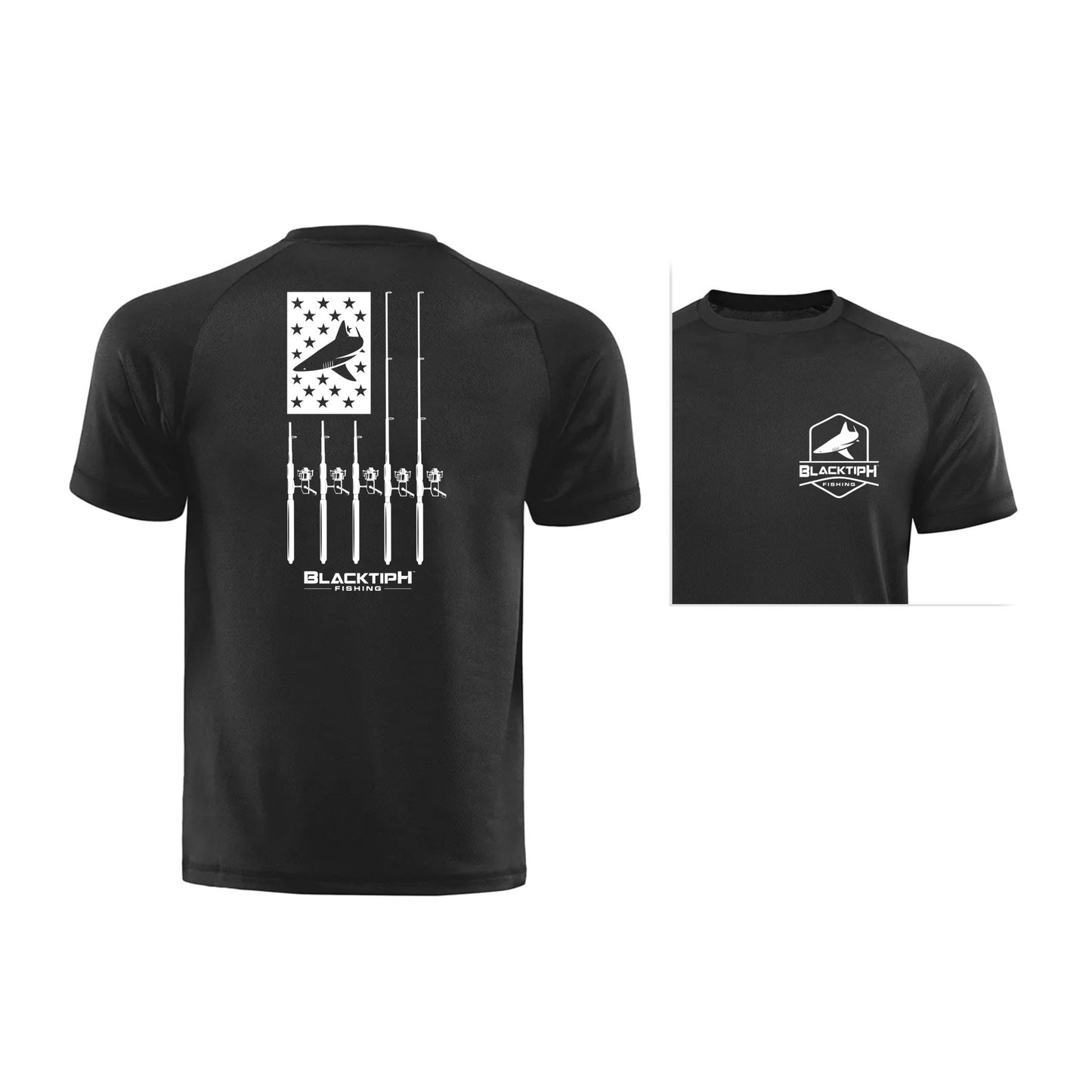 BlacktipH "Reels & Rods" with Polyblend Fabric Lifestyle T-Shirt - Angler's Pro Tackle & Outdoors